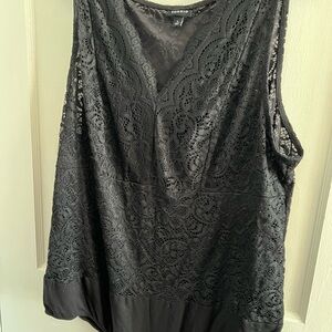 torrid Black Lace V-Neck Tank Camisole Sz 3